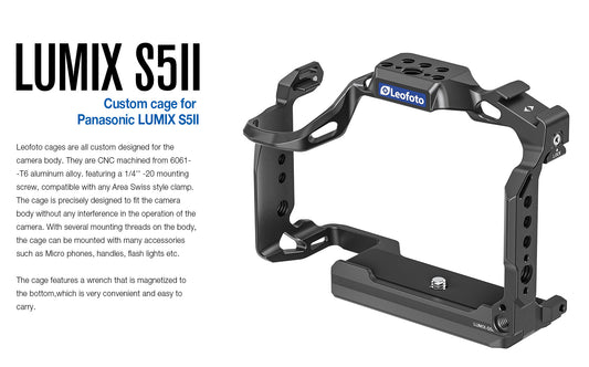Leofoto Panasonic S5II Camera Cage