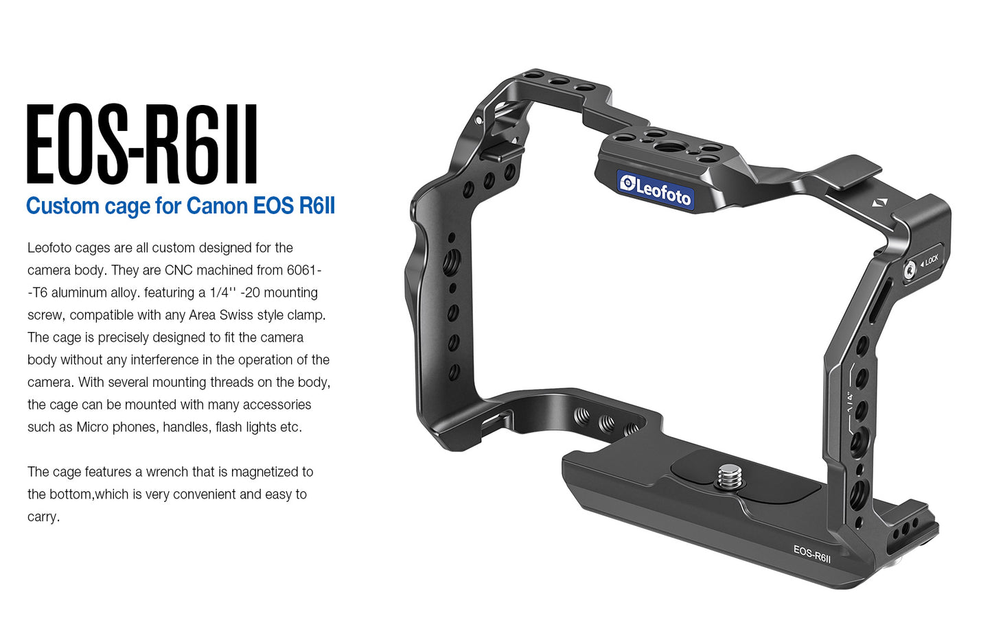 Leofoto Canon R6II Camera Cage