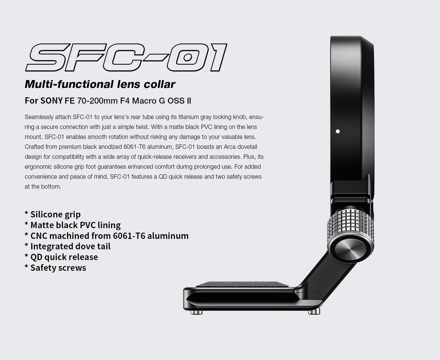 Leofoto Lens Foot For Sony 70-200mm F4 Macro G OSSII