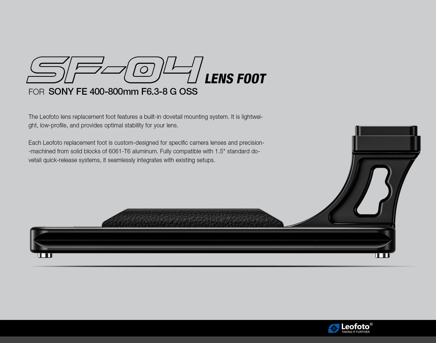 Leofoto Lens Foot For Sony Lenses SF-01, SF-02N, SF-03, SF-04