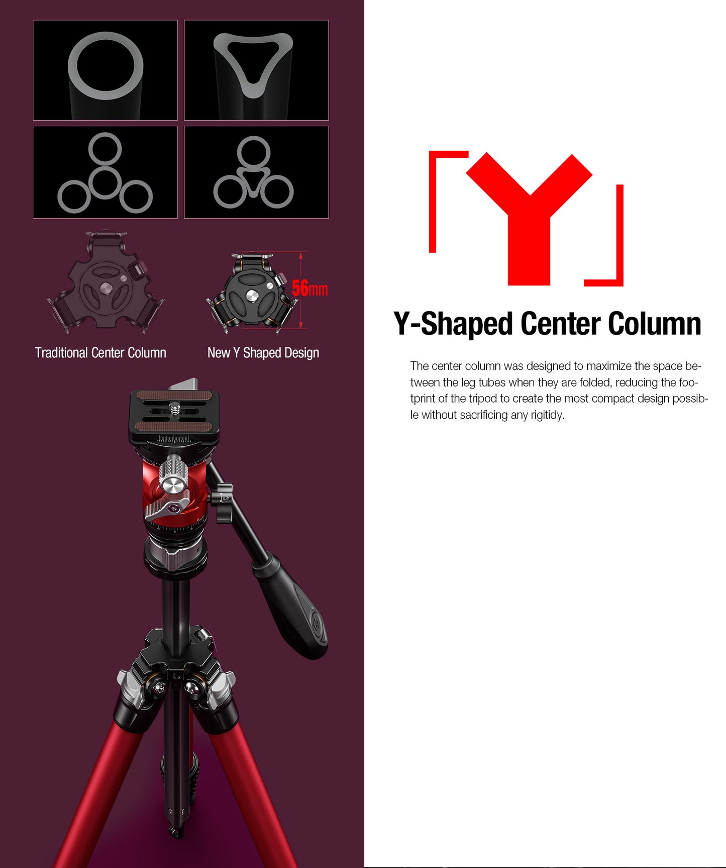 Leofoto "Mr Y" Tripod LY-224C + BV-0R + LB-38 (Video Tripod)