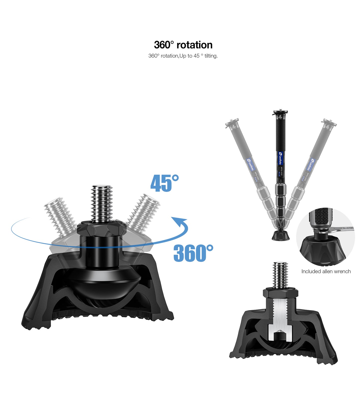 Leofoto 70mm suction cup for monopod foot
