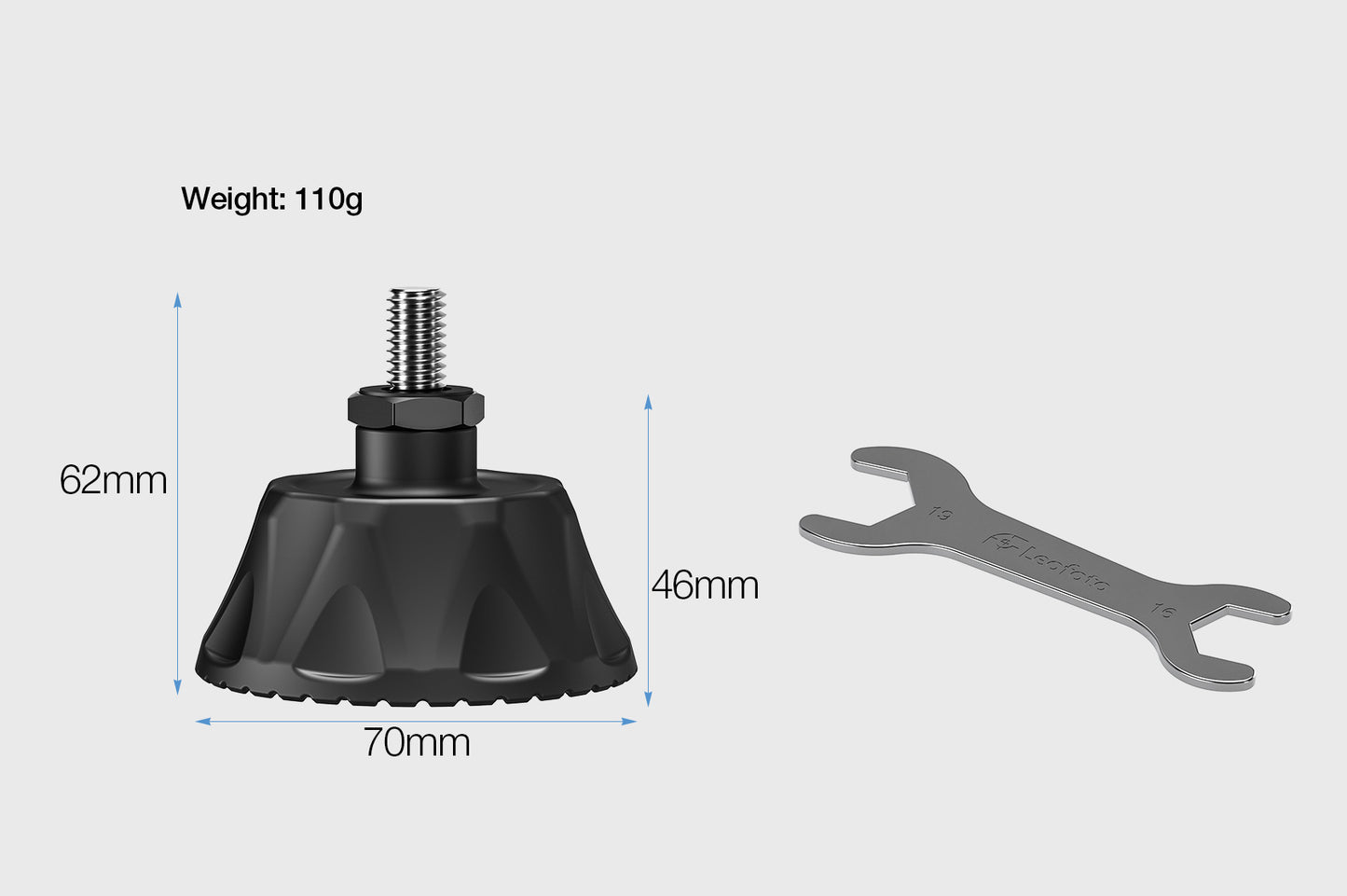 Leofoto 70mm suction cup for monopod foot