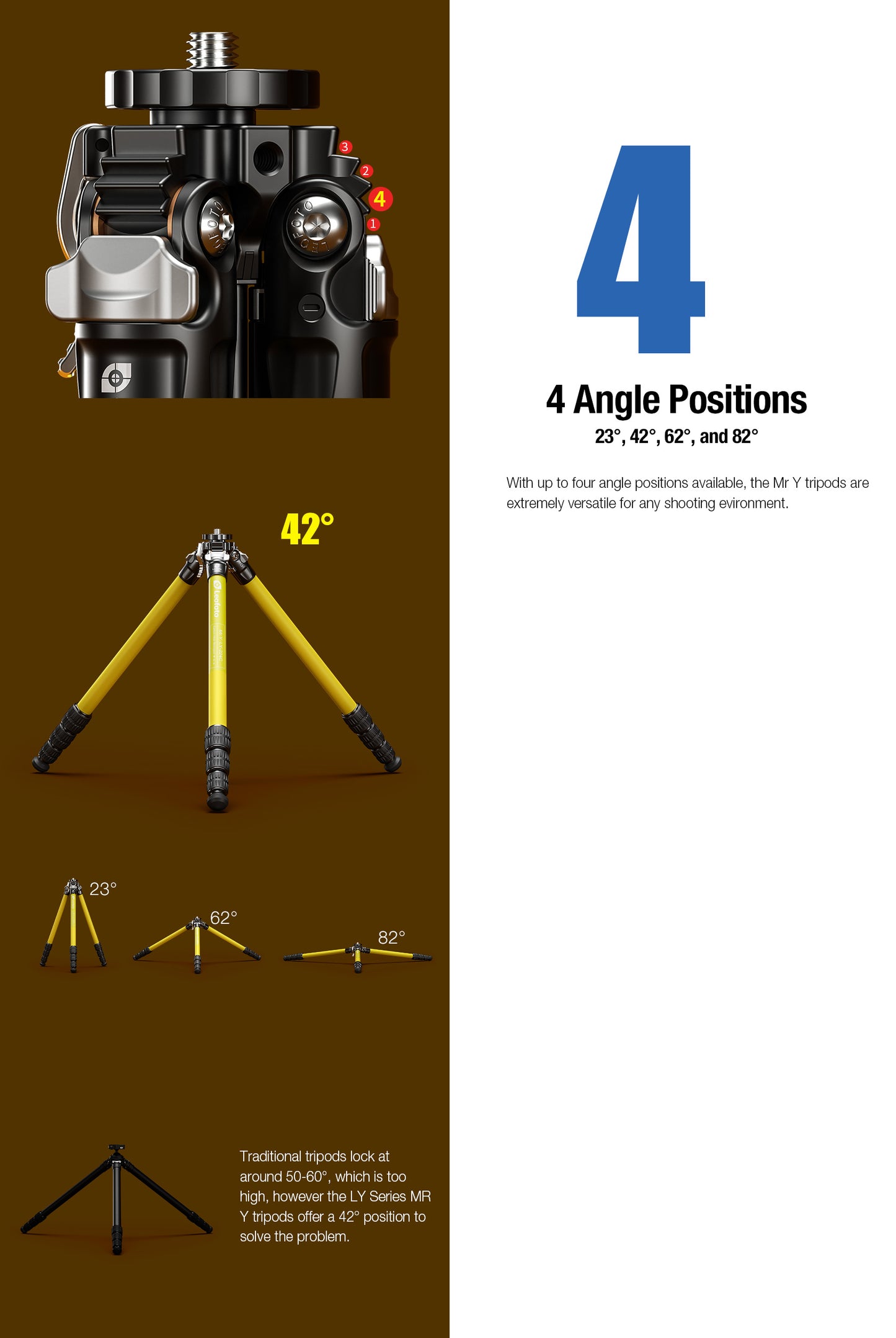 Leofoto "Mr Y" Tripod LY-224C + BV-0R + LB-38 (Video Tripod)