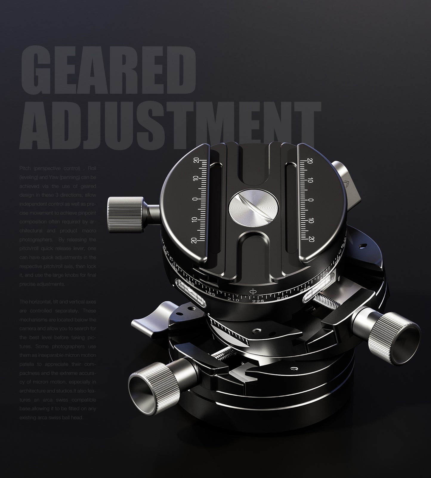Leofoto G20 3 axes geared head