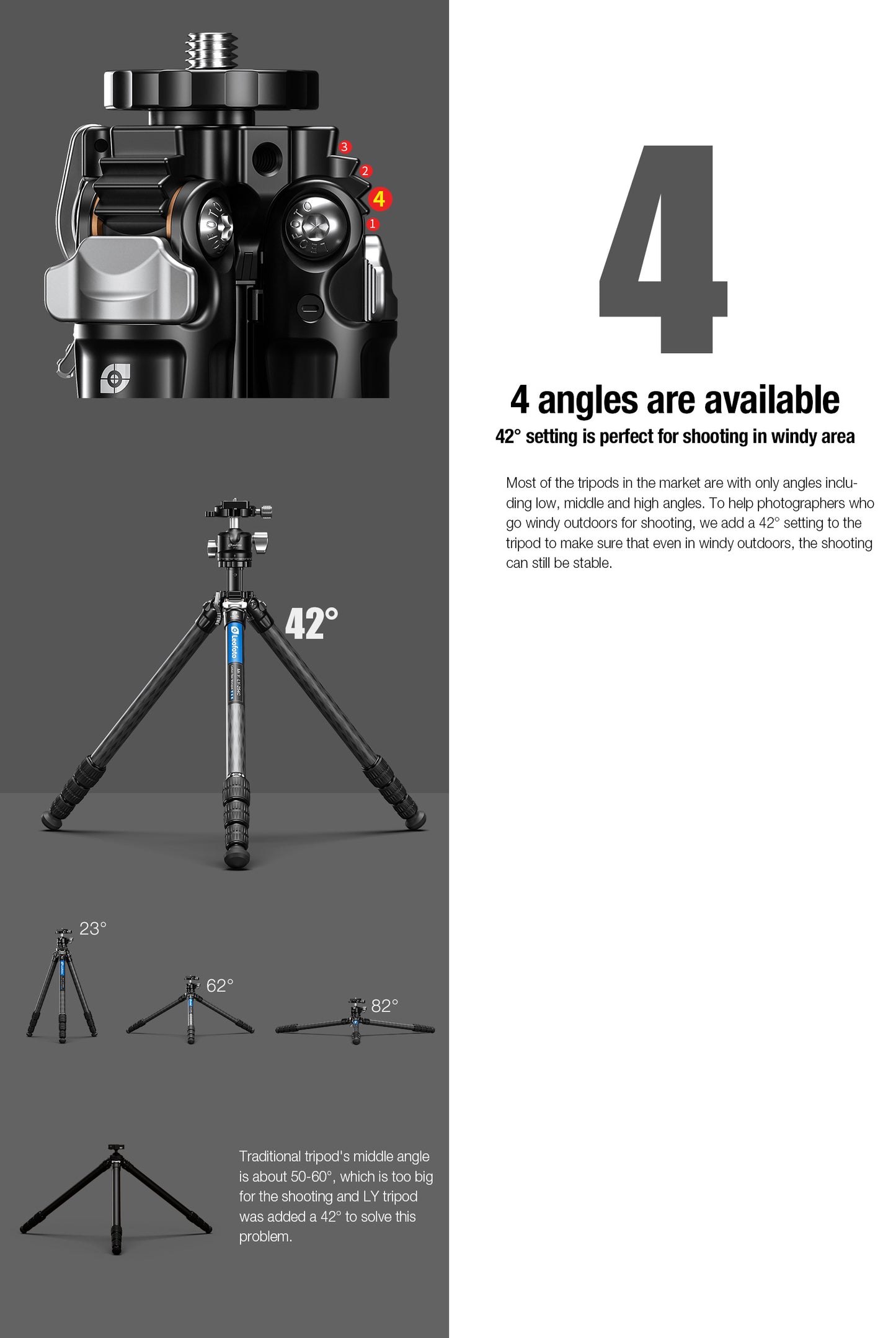 Leofoto "Mr Y" Tripod LY-254C + LH-30R