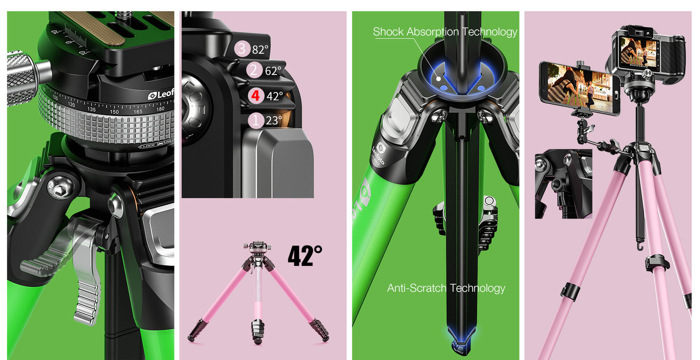 Leofoto "Mr Y" Tripod LY-265CF travel tripod with inverted ballhead (Black)