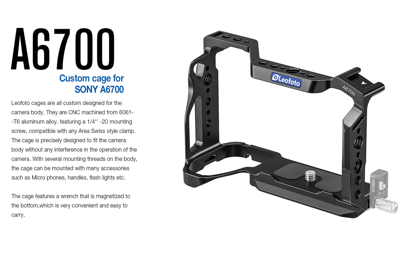 Leofoto Sony A6700 Camera Cage