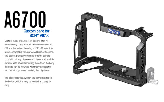 Leofoto Sony A6700 Camera Cage