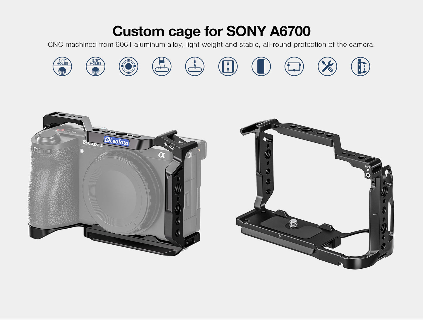 Leofoto Sony A6700 Camera Cage