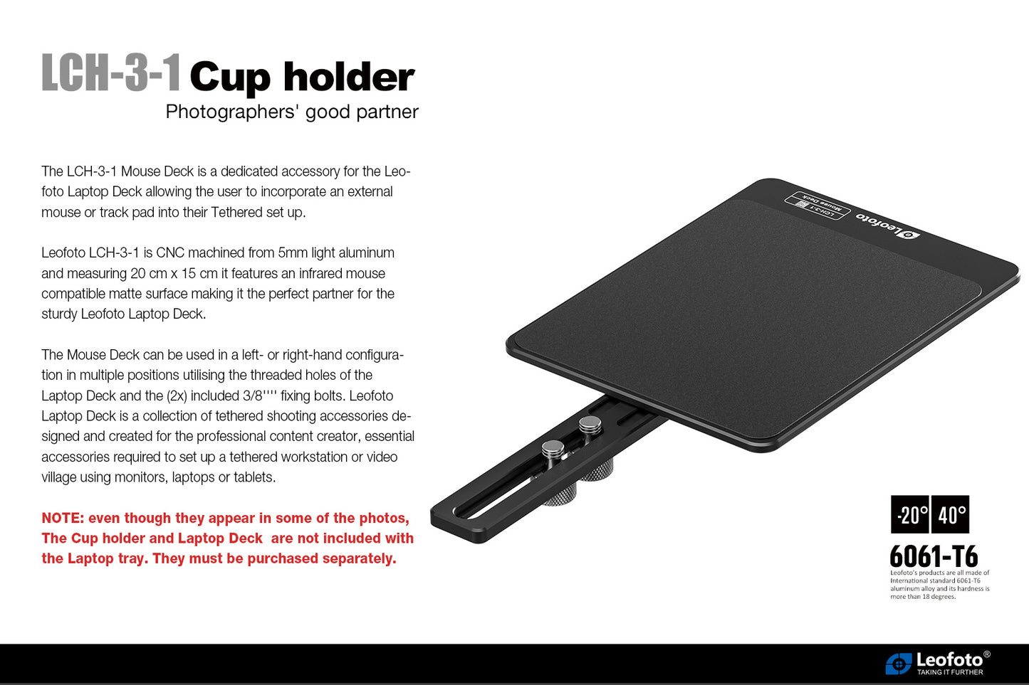 Leofoto LCH-3-1 mouse deck (use with LCH-3/3S)