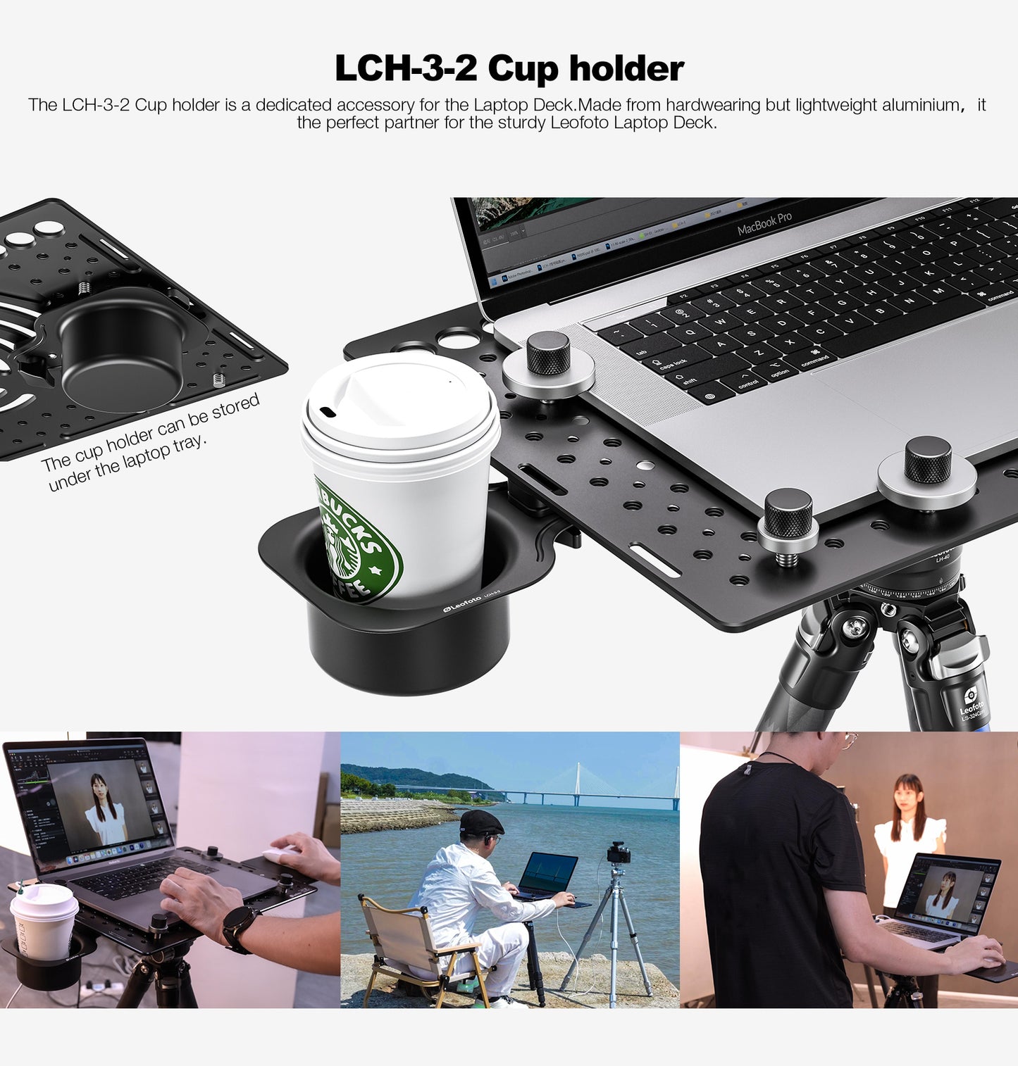 Leofoto LCH-3-2 cup holder (use with LCH-3/3S)