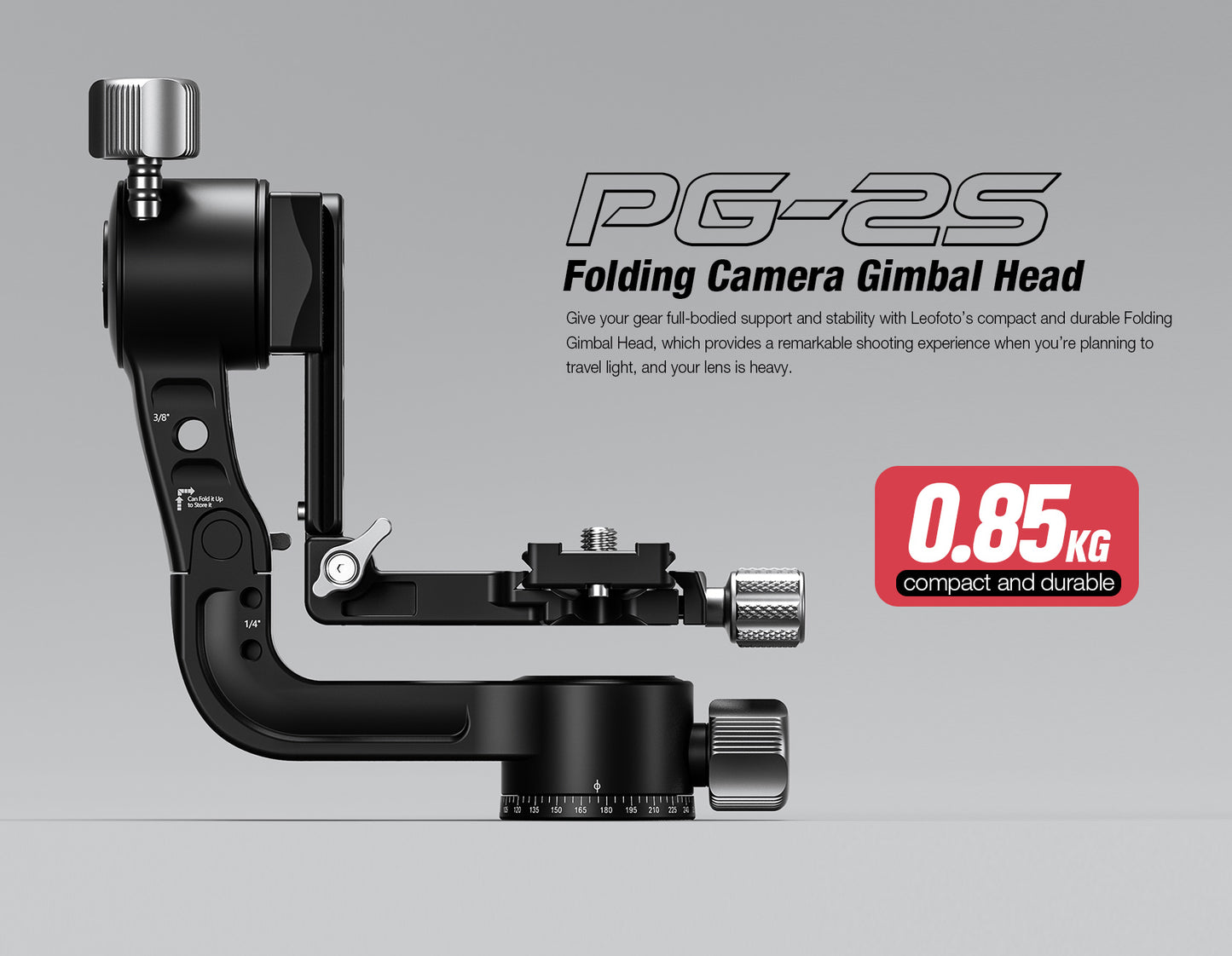 Leofoto PG-2/2s Foldable Travel Fluid-Gimbal Head