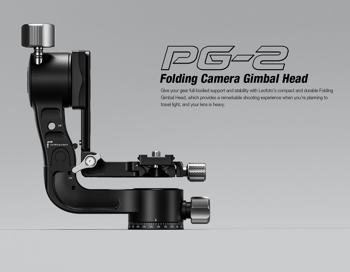 Leofoto PG-2/2s Foldable Travel Fluid-Gimbal Head