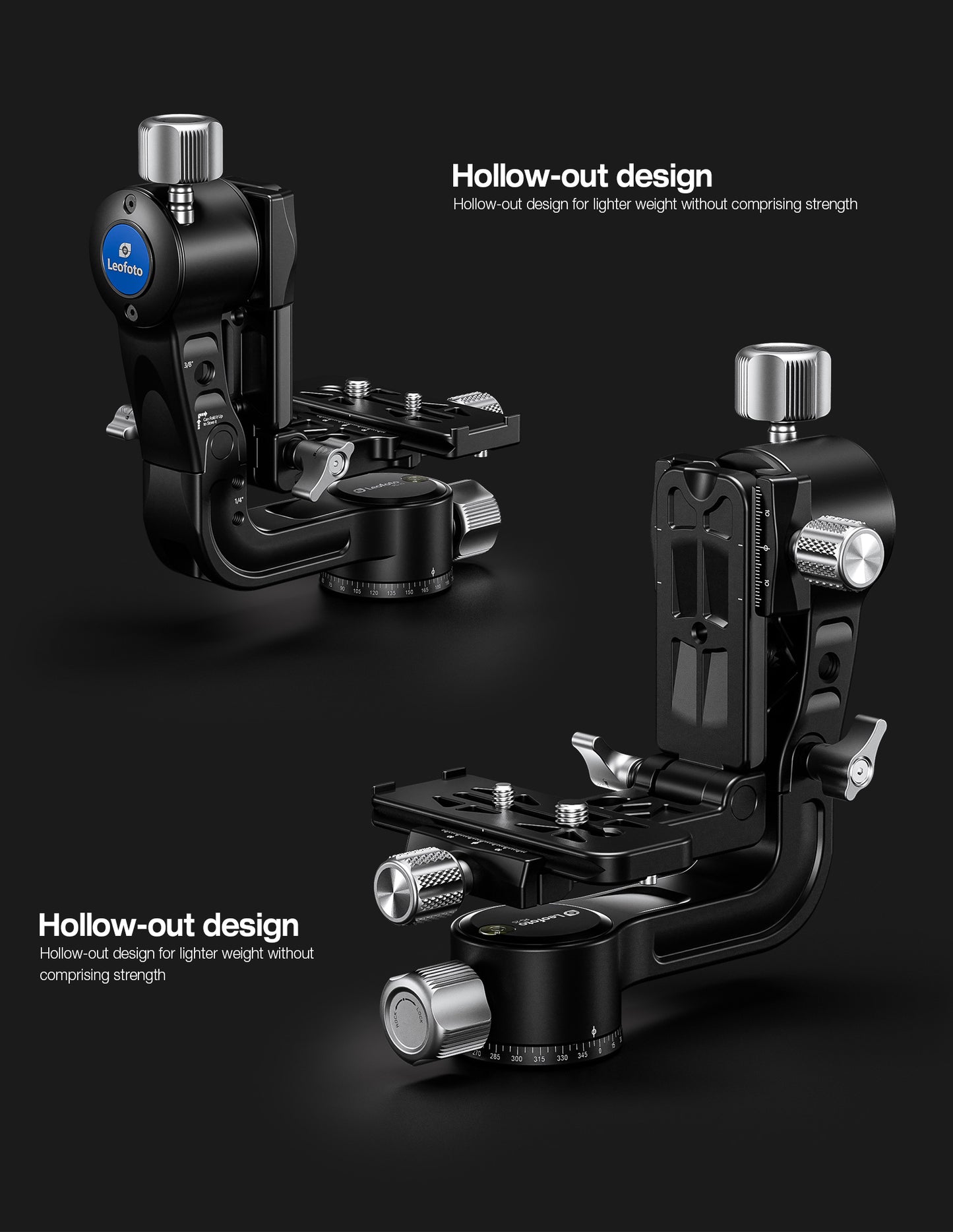 Leofoto PG-2/2s Foldable Travel Fluid-Gimbal Head