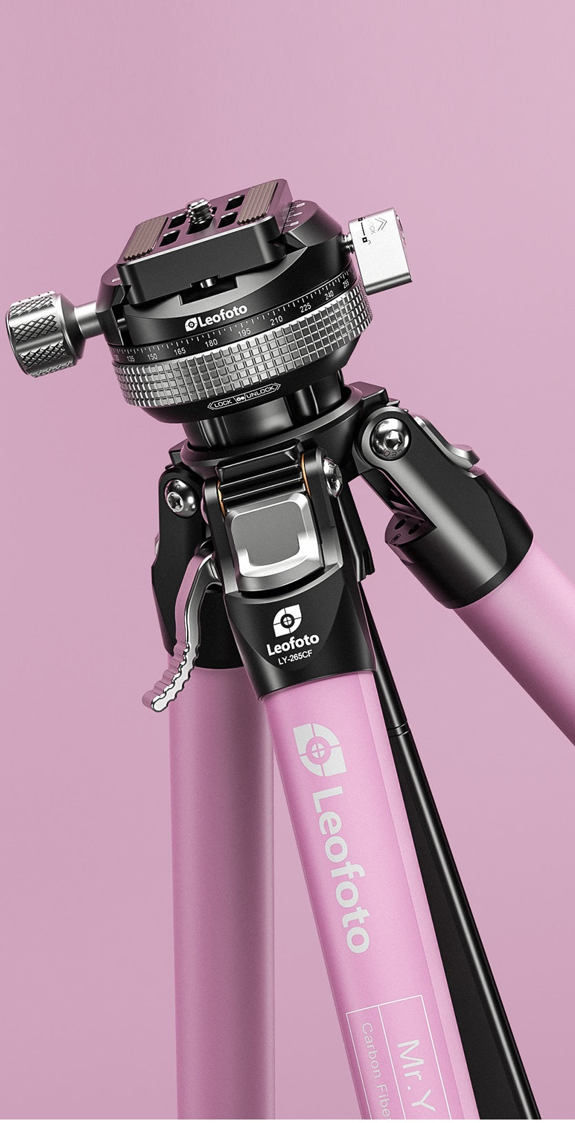 Leofoto "Mr Y" Tripod LY-265CF travel tripod with inverted ballhead (Black)