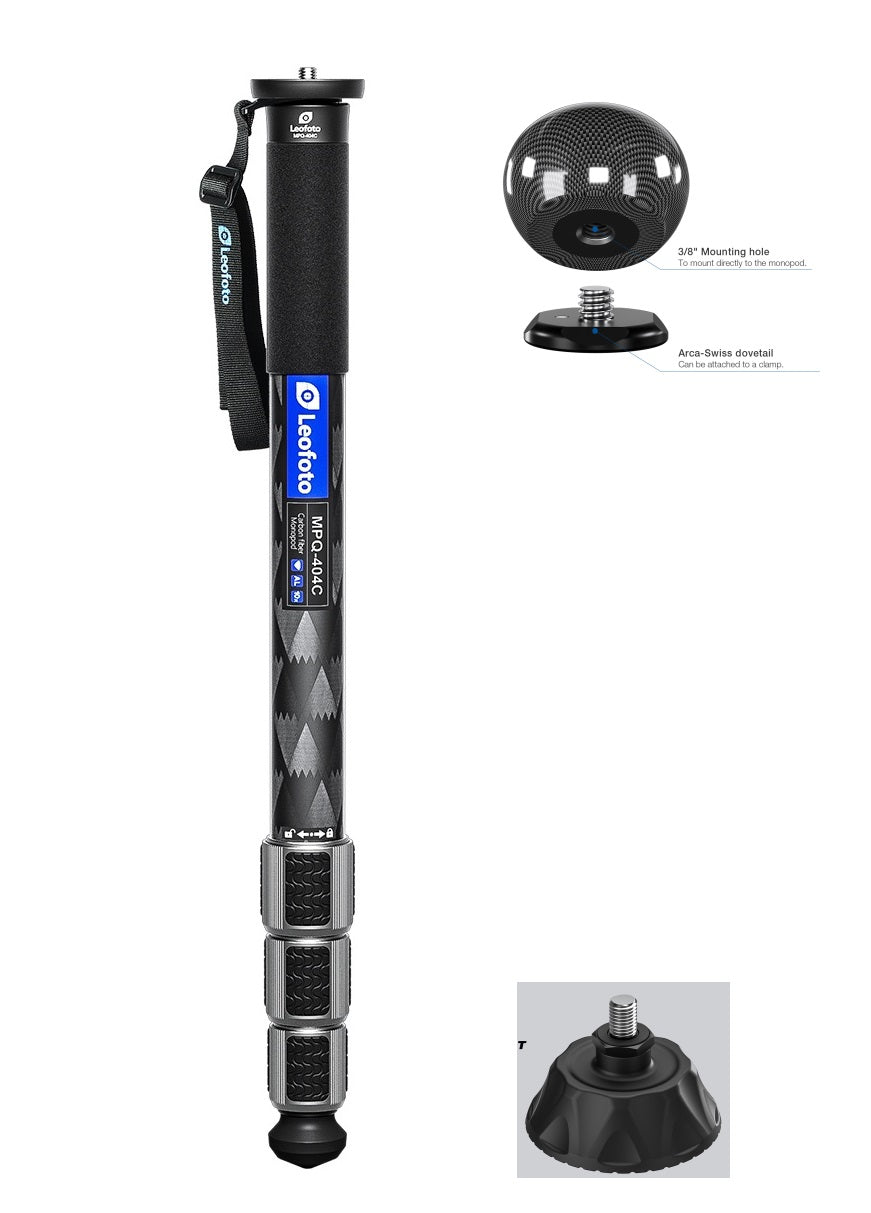 Leofoto MPQ-404C/405C premium weathersealed monopod (Snow mountain version)