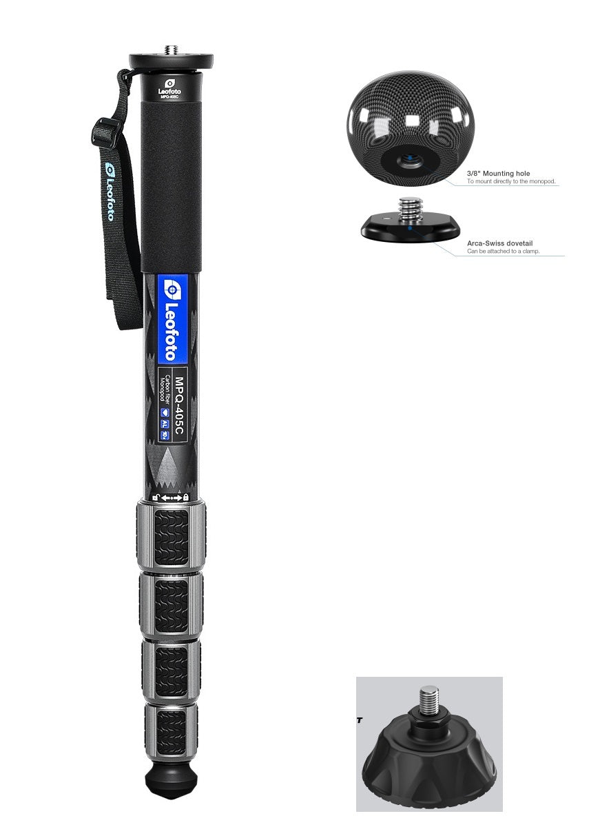 Leofoto MPQ-404C/405C premium weathersealed monopod (Snow mountain version)