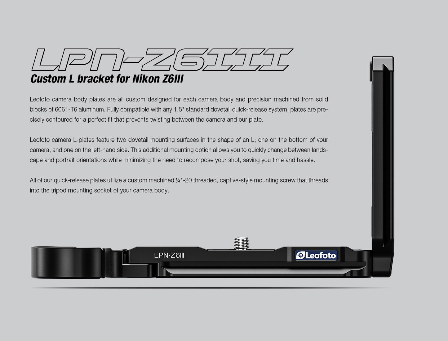 Leofoto LPN-Z6III (L Bracket for Nikon Z6iii)