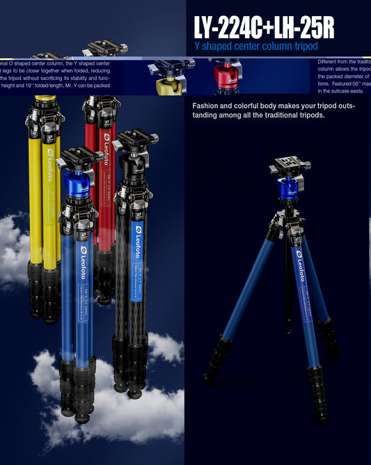 Leofoto "Mr Y" Tripod LY-224C + LH-25R
