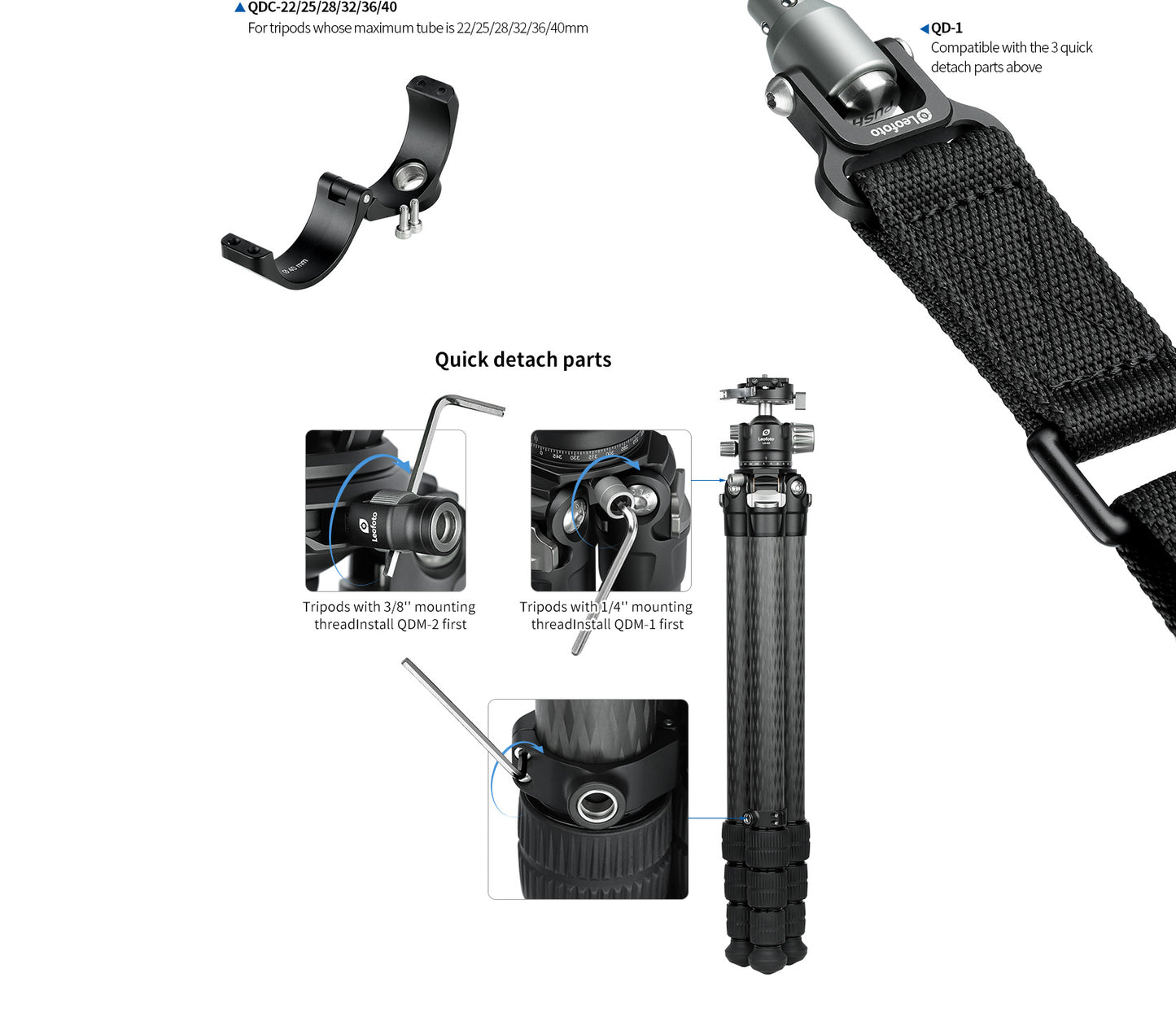 Leofoto Tripod Quick Detach Strap For LS/LM series