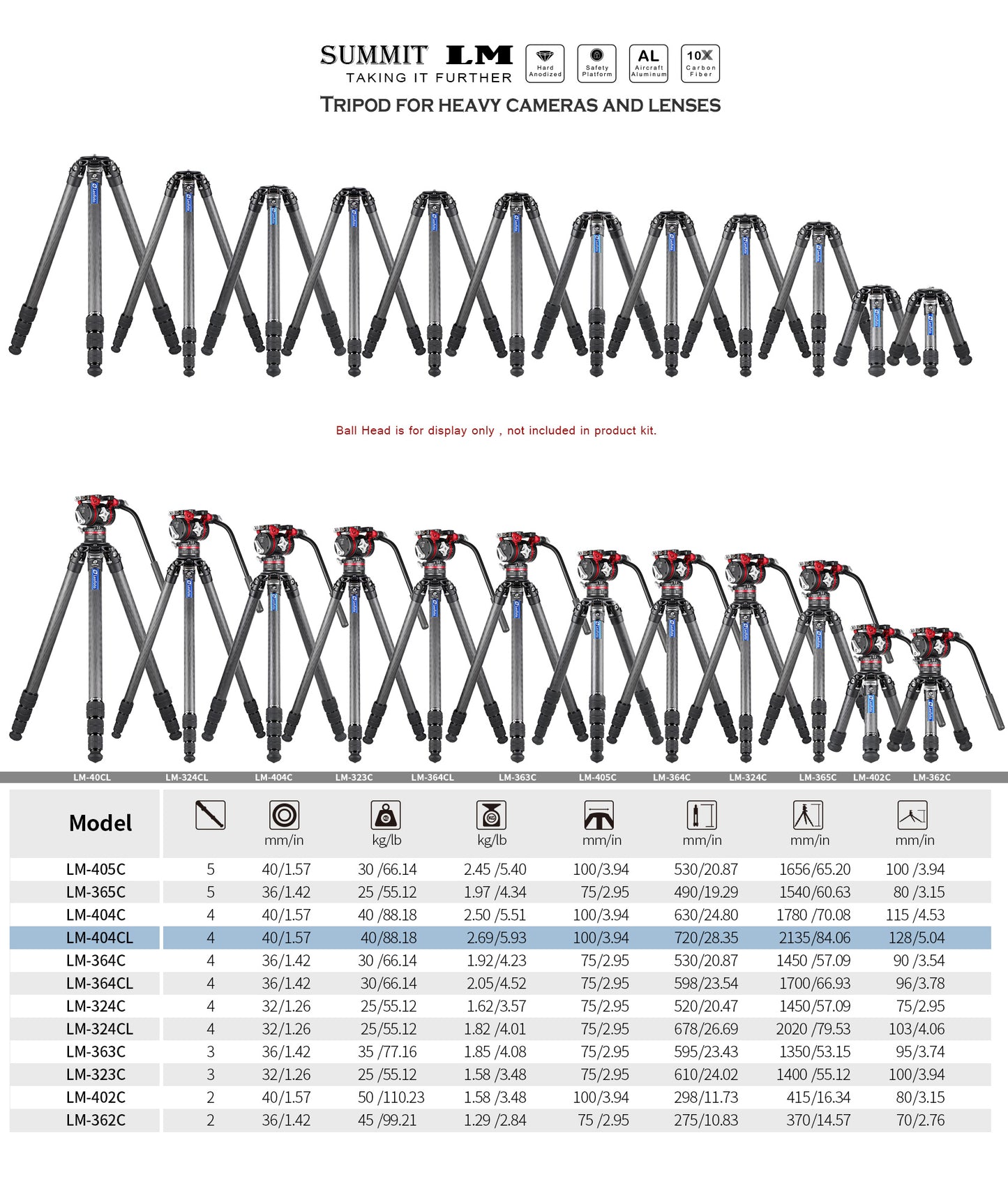 Leofoto LM-404CL Tripod