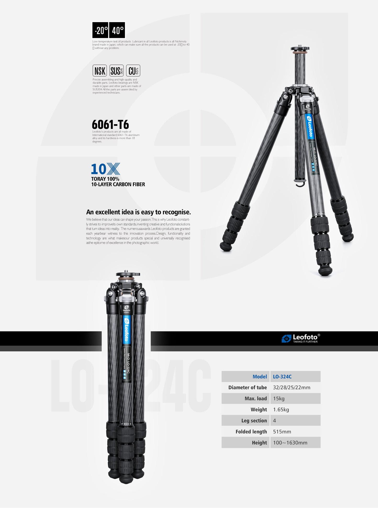 Leofoto Tripod LO-324C
