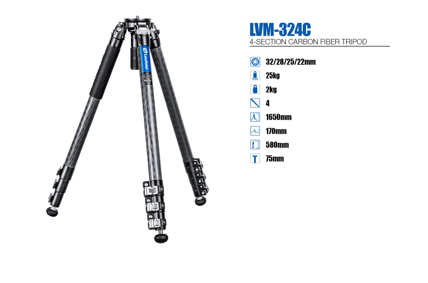 Leofoto Manba Tripod LVM-324C and BV-10/BV-15 Arca Swiss Fluid head