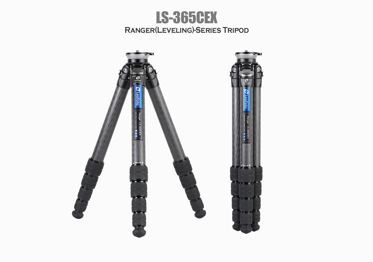 Leofoto Tripod LS-365CEX Carbon Fiber 5 Section with Built-in Leveling Base 15° Tilt