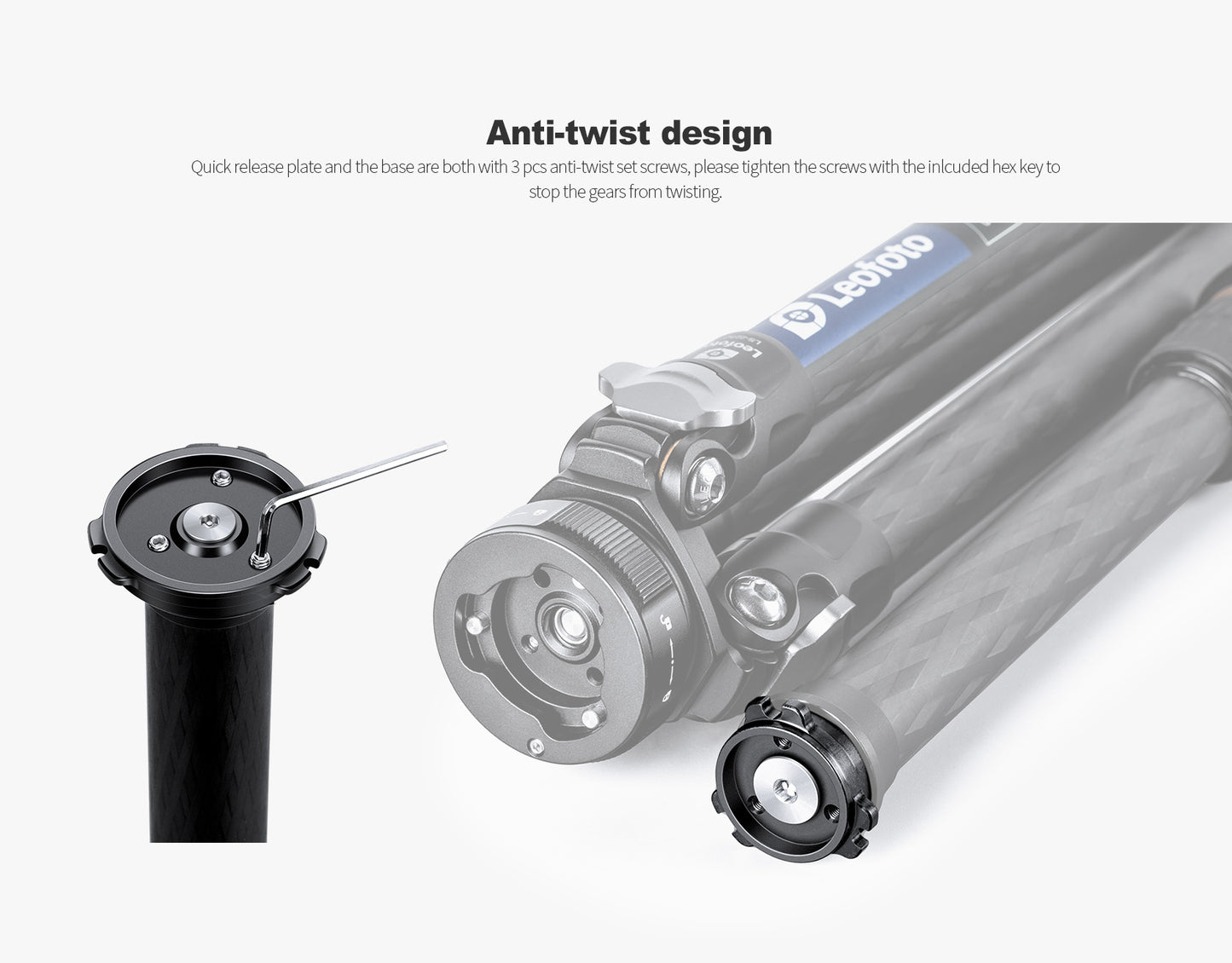 Leofoto Q45/Q50/Q60/Q70 quick-link system connecting plate