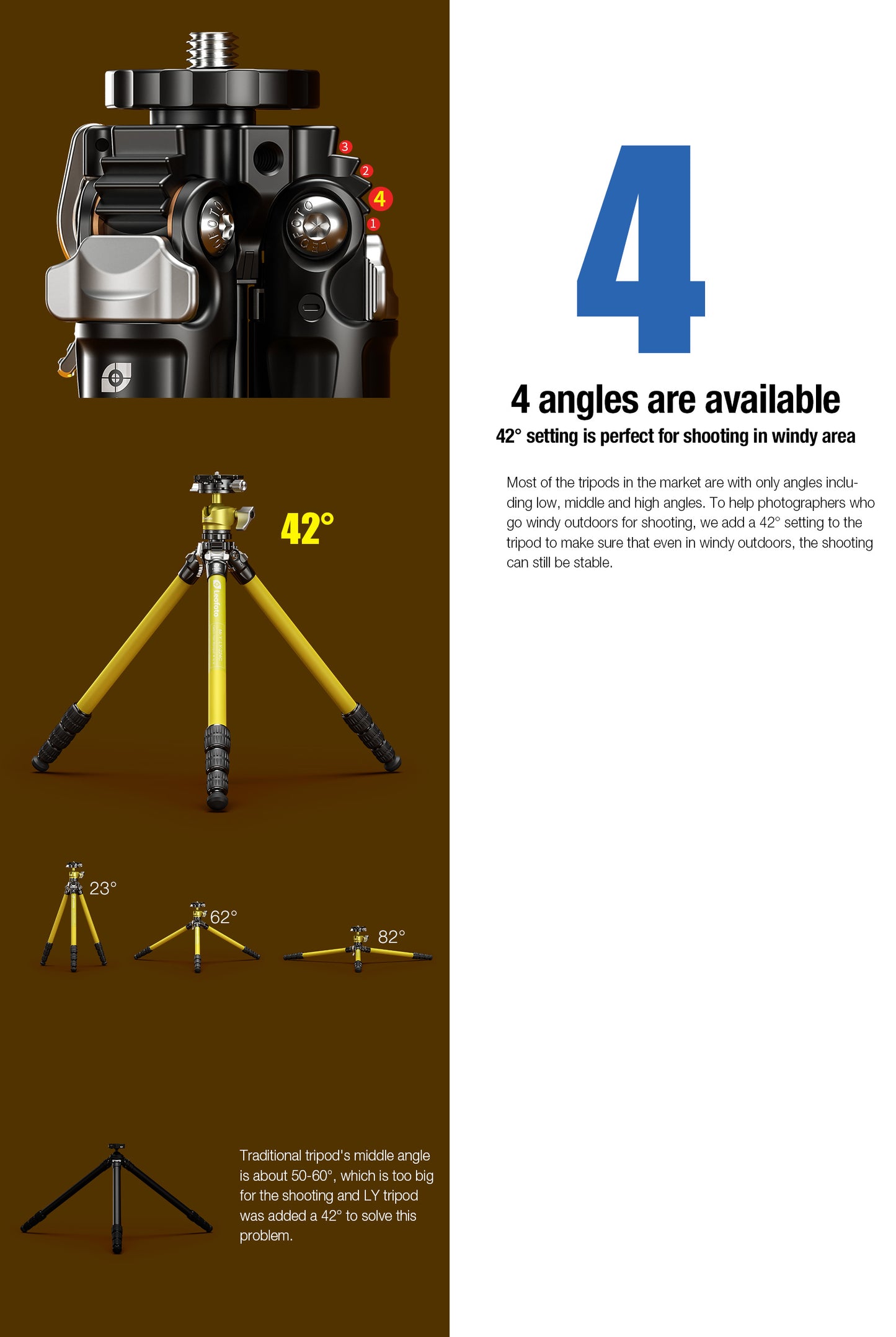 Leofoto "Mr Y" Tripod LY-224C + LH-25R