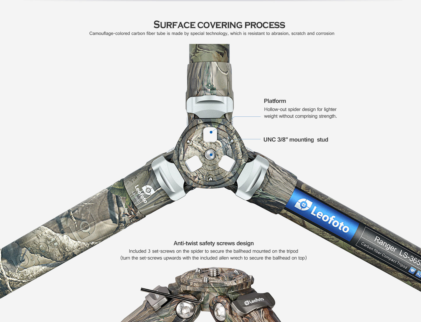 Leofoto Tripod LS-365C (Full Camouflage)