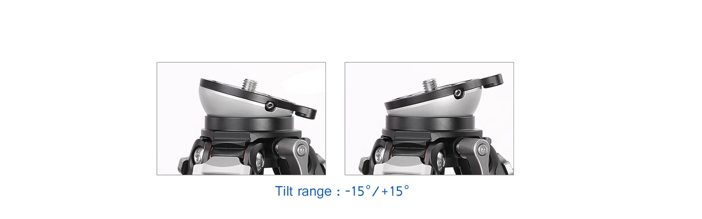 Leofoto Tripod LS-365CEX Carbon Fiber 5 Section with Built-in Leveling Base 15° Tilt