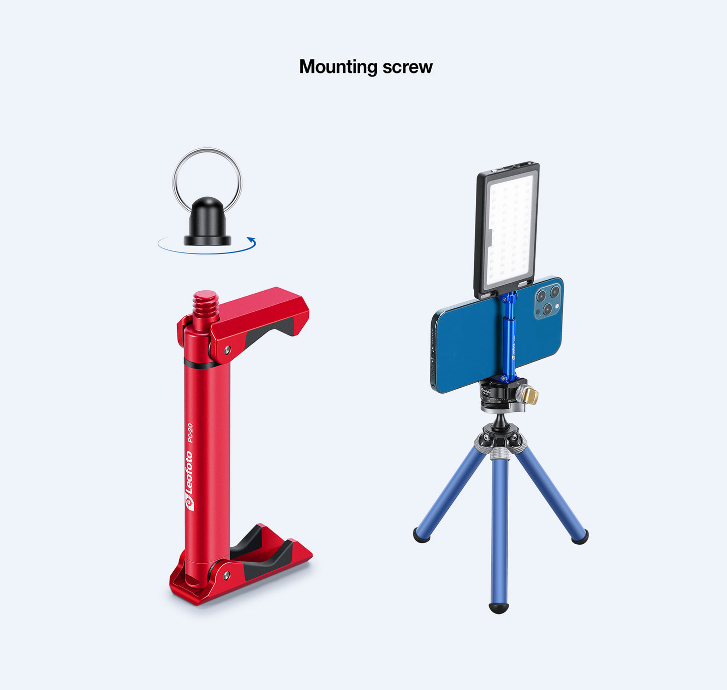 Leofoto Mini Mobile Phone-Clamp PC-20 with Arca Swiss Dovetail