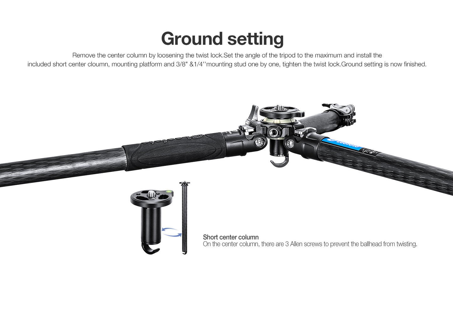 Leofoto Manba Tripod LV-284C and BV-5 Arca Swiss Fluid head