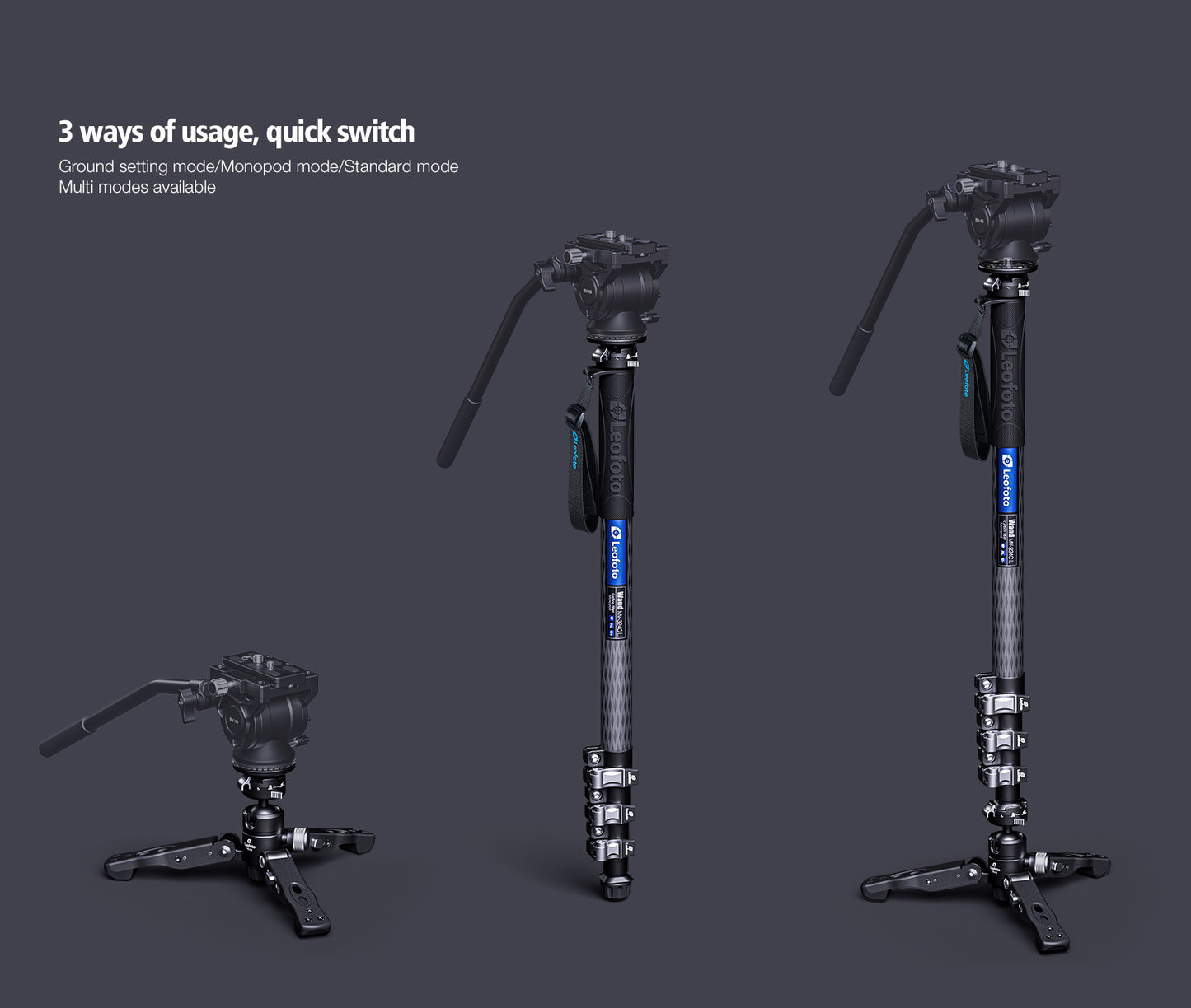 Leofoto Manba Monopod MV-324CL and BV-10