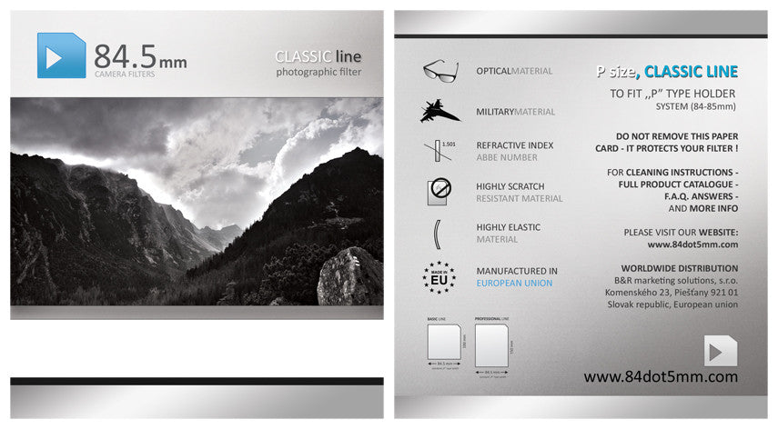 84dot5mm Classic Hard Edge Graduated Neutral Density Medium 0.6 (2 stops) - photosphere.sg