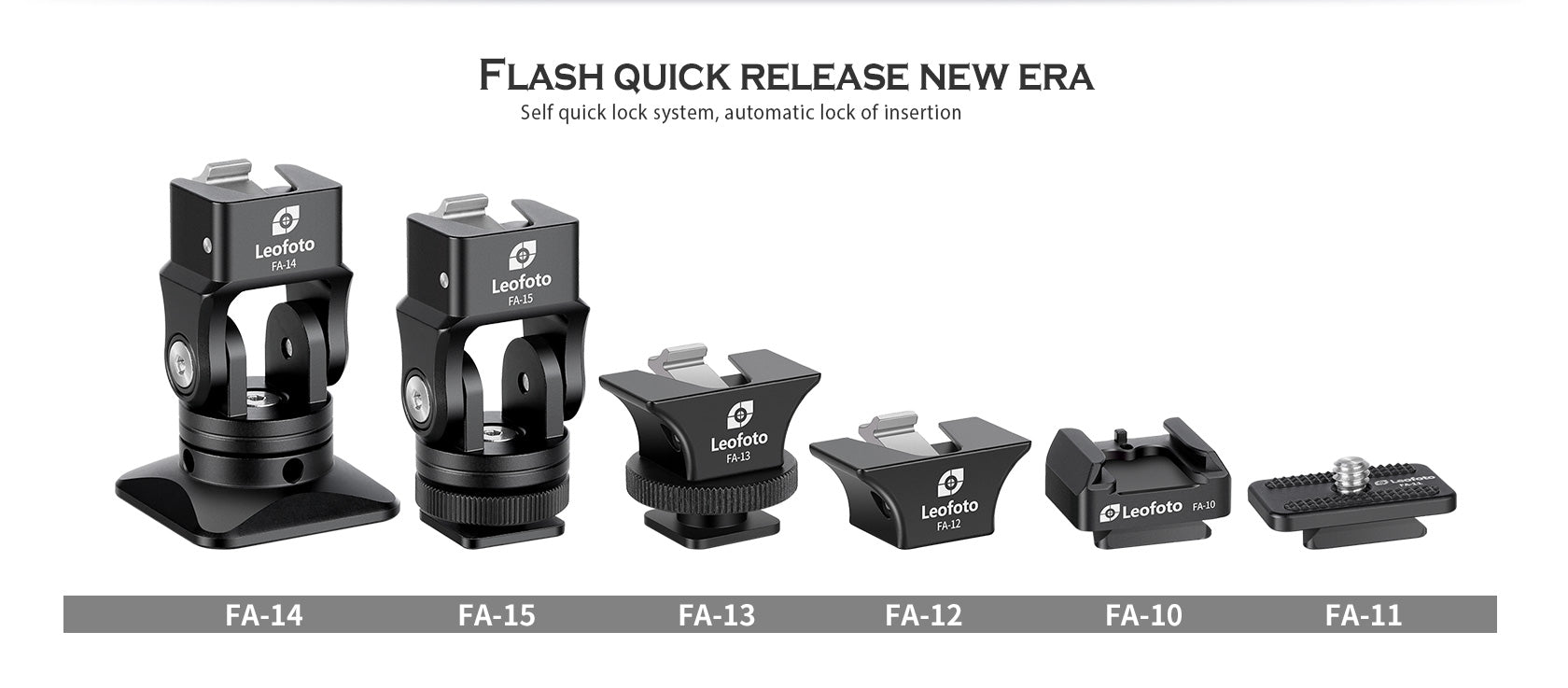 Leofoto FA-10 & FA-11 flash quick release system adapter - photosphere.sg