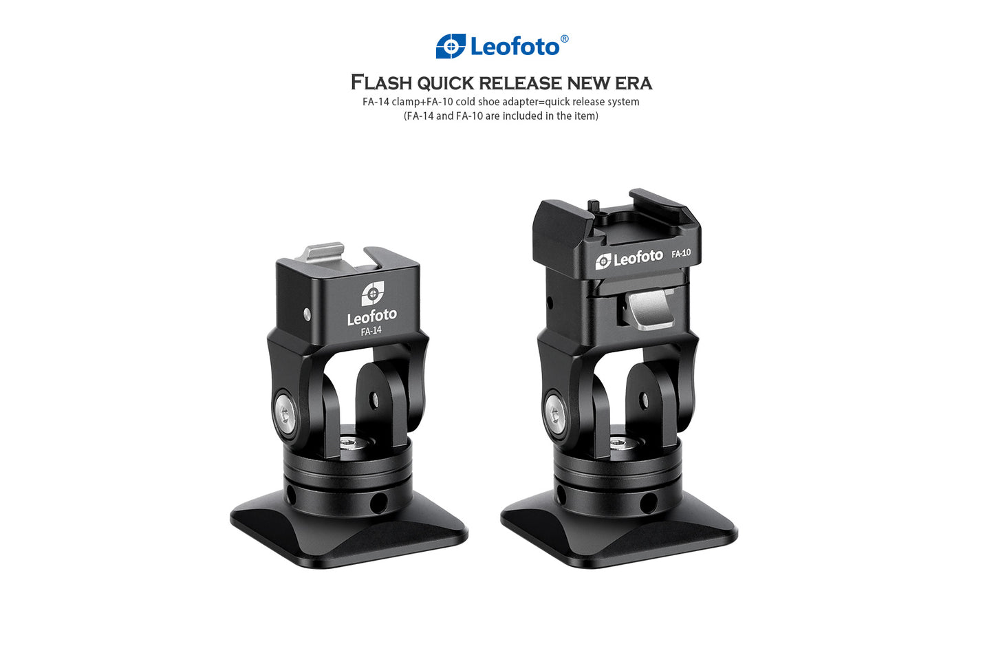 Leofoto FA-14 & FA-10 flash quick release system adapter - photosphere.sg