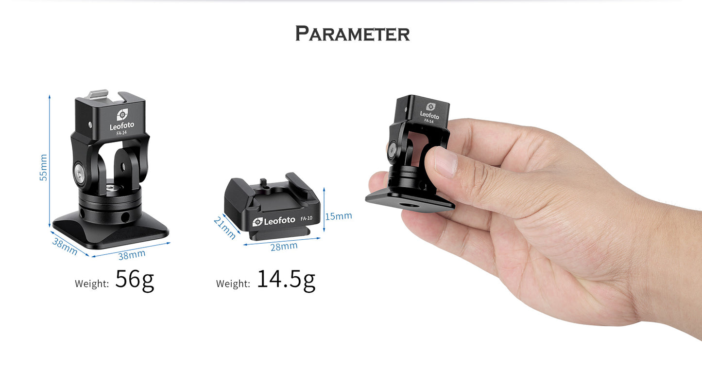 Leofoto FA-14 & FA-10 flash quick release system adapter - photosphere.sg