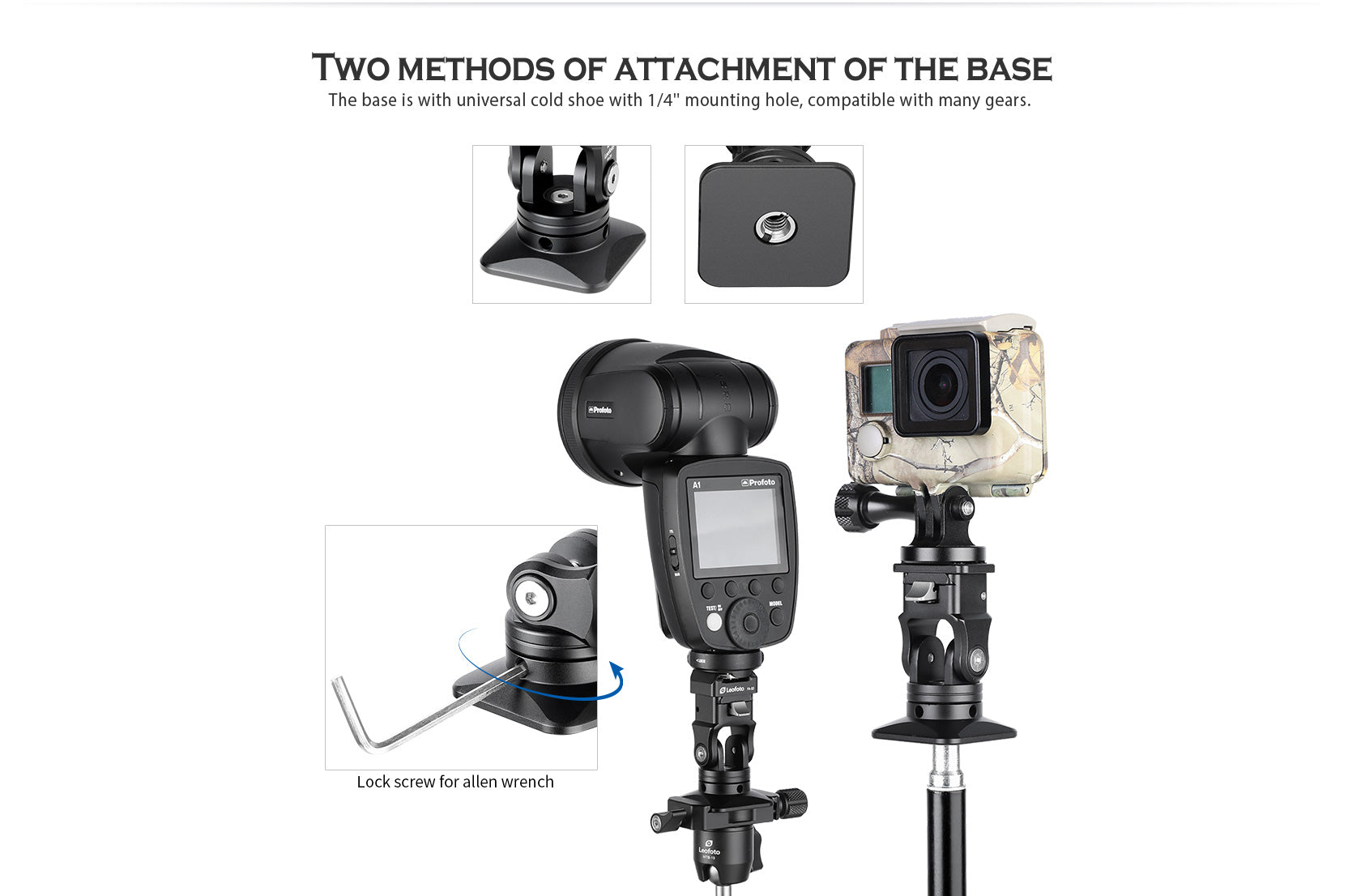 Leofoto FA-14 & FA-10 flash quick release system adapter - photosphere.sg