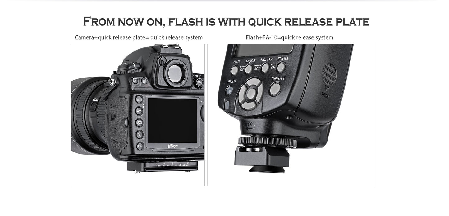 Leofoto FA-16 & FA-10 flash quick release system adapter - photosphere.sg
