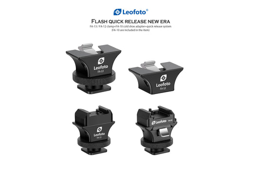 Leofoto FA-12+FA-10 and FA-13+FA-10 flash quick release system - photosphere.sg