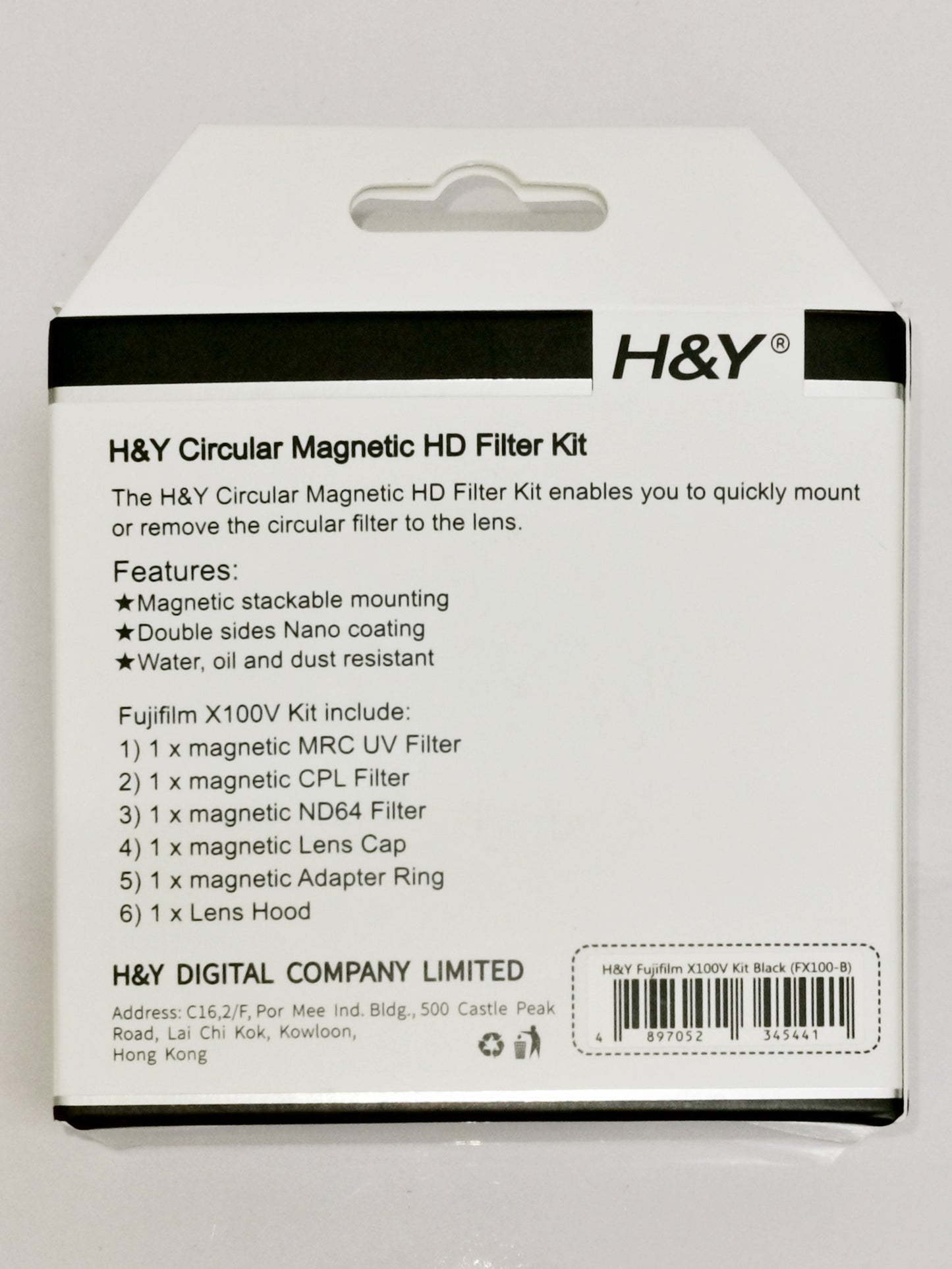 H&Y Magnetic Filter Kit for Fuji X100V