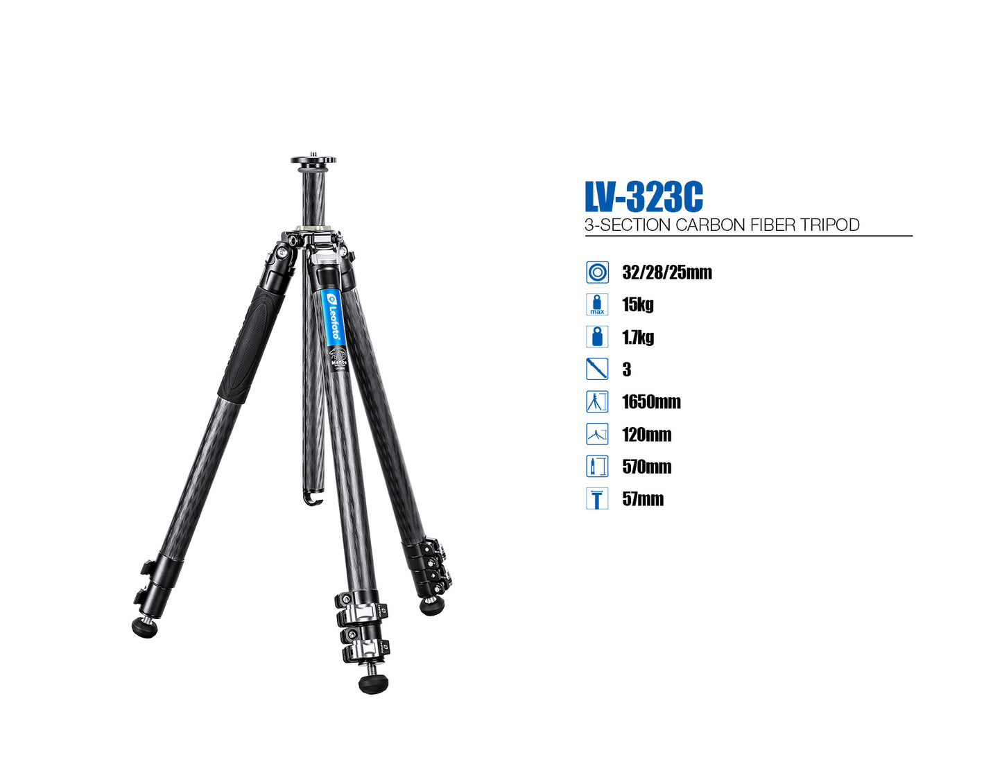 Leofoto Manba Tripod LV-323C and BV-10 Arca Swiss Fluid head