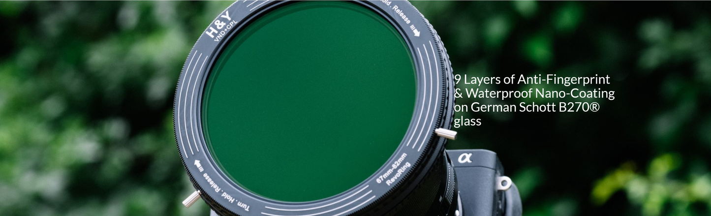 H&Y REVORING Variable ND3-ND1000 & Circular Polarizer Filter