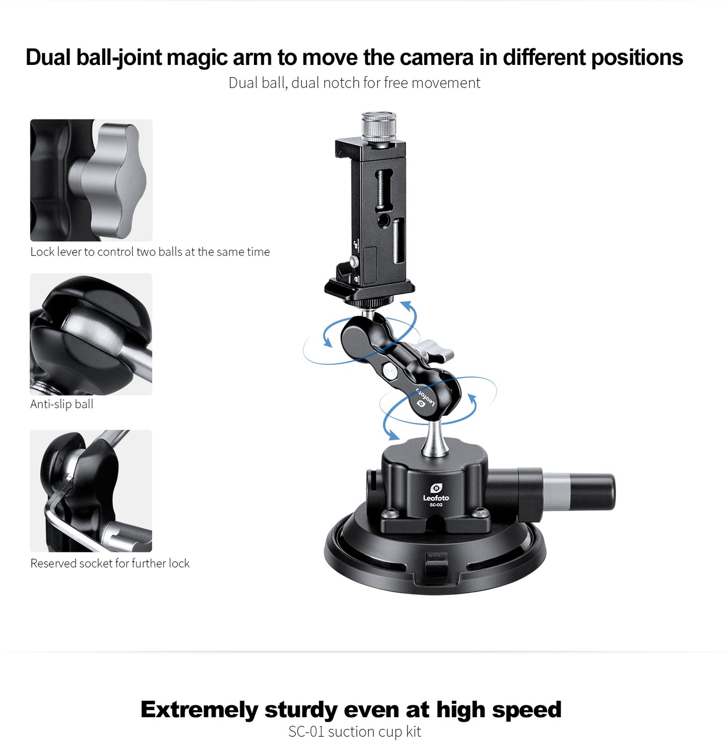 Leofoto SC-02/SC-02 kit suction cup