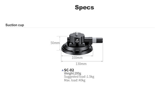 Leofoto SC-02/SC-02 kit suction cup
