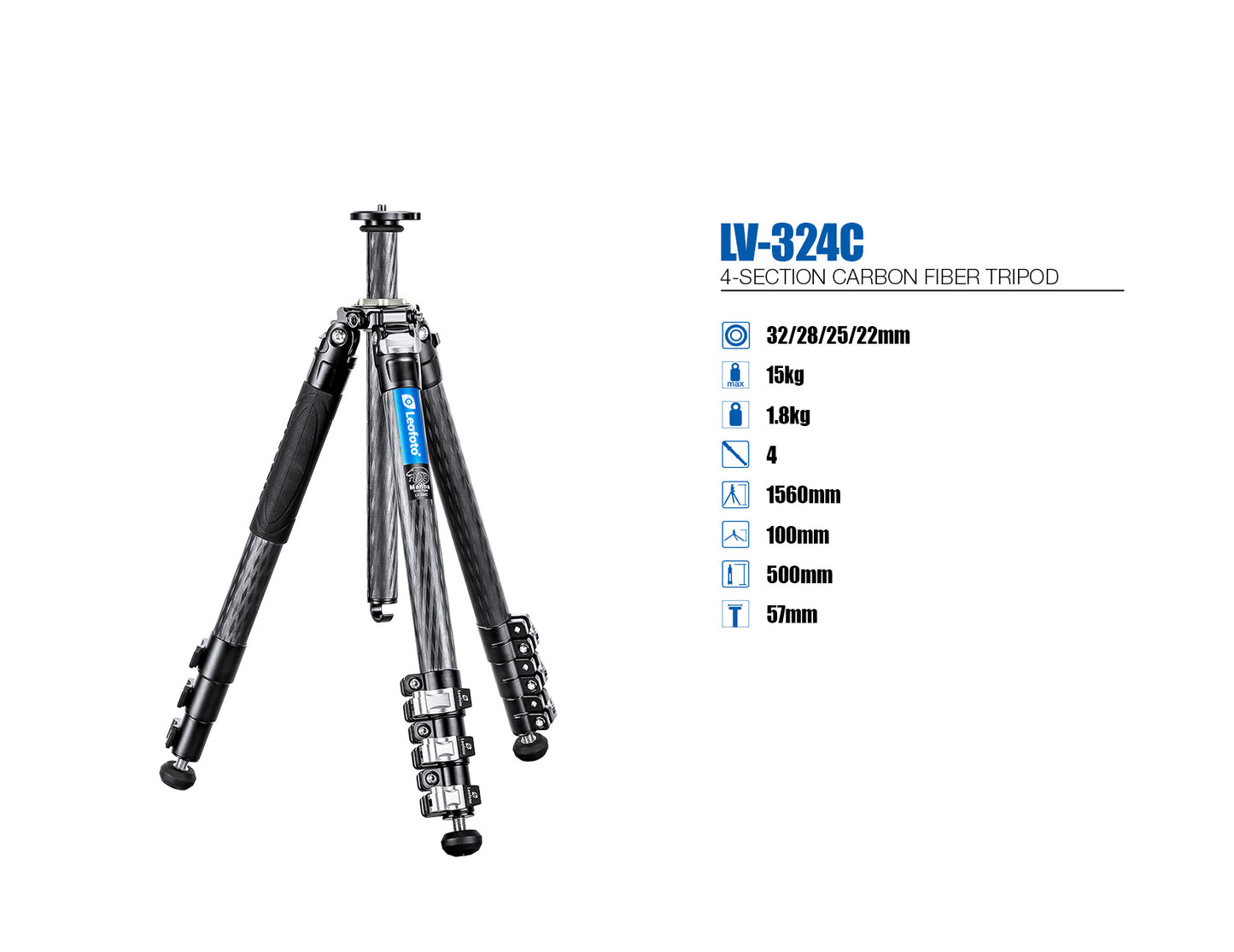 Leofoto Manba Tripod LV-324C and BV-10 Arca Swiss Fluid head