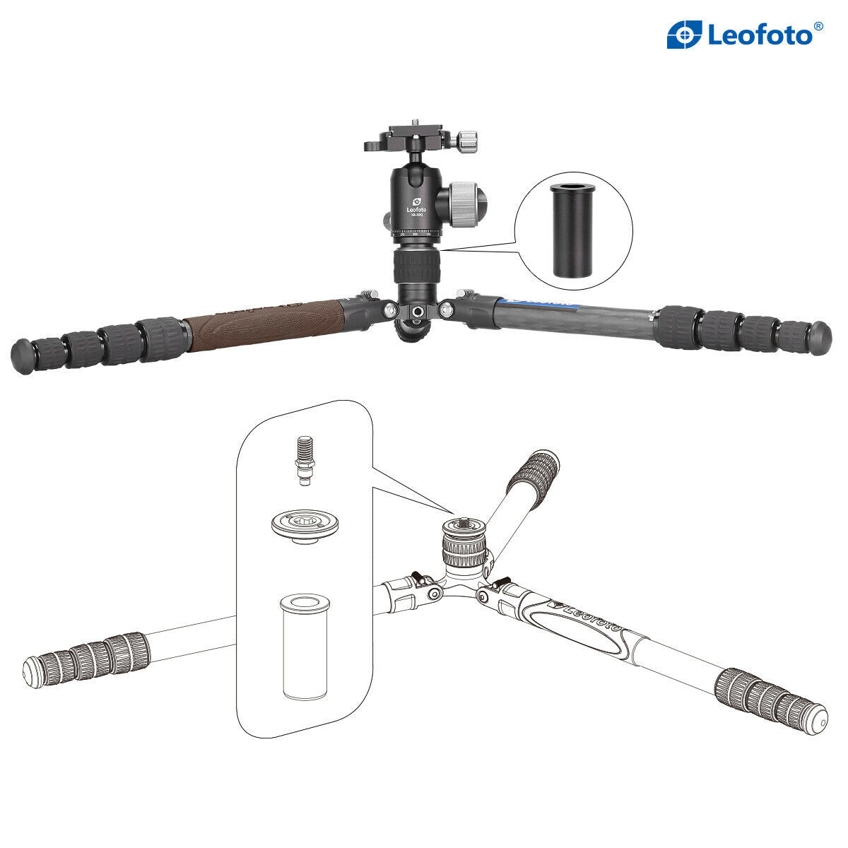 Leofoto Tripod LX-225CT+XB32Q - photosphere.sg